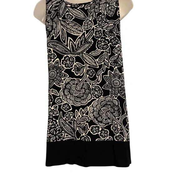 J. Jill Black/White Print Sleeveless Top   SMALL    #Z - Picture 5 of 8